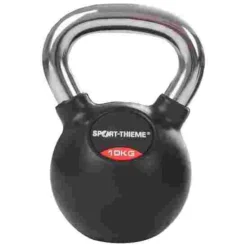 Sport-Thieme Rubber-Coated, Smooth Chrome-Handled Kettlebell -Sports Series 119 0830