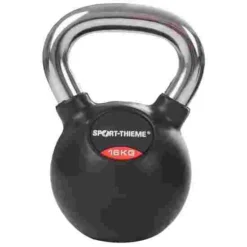 Sport-Thieme Rubber-Coated, Smooth Chrome-Handled Kettlebell -Sports Series 119 0869