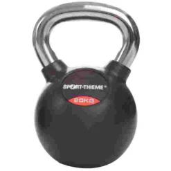 Sport-Thieme Rubber-Coated, Smooth Chrome-Handled Kettlebell -Sports Series 119 0872