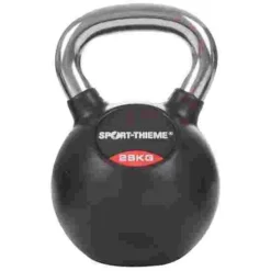 Sport-Thieme Rubber-Coated, Smooth Chrome-Handled Kettlebell -Sports Series 119 0898