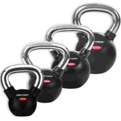 Sport-Thieme Rubberised, Smooth Chrome-Handled Set Kettlebell -Sports Series 132 0800