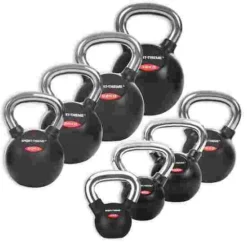 Sport-Thieme Rubberised, Smooth Chrome-Handled Set Kettlebell -Sports Series 132 0839