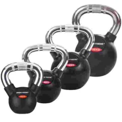 Sport-Thieme Kettlebell Set, Rubbersied With Chrome Handle -Sports Series 132 0901